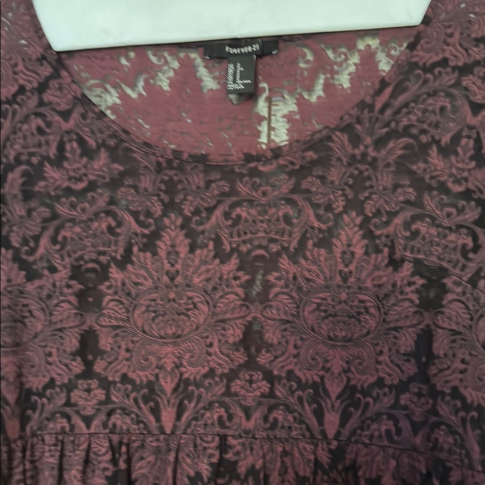 Burgundy rich weave, lined dress; perfect for fall or summer